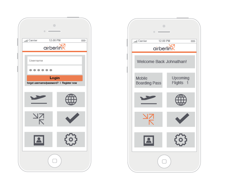 Airberlin Mobile Application Prototype